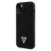 Guess Rhinestones Triangle Metal Logo Kryt pro iPhone 15 Plus černý