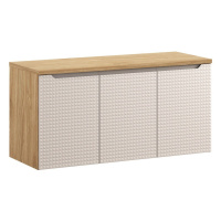 Comad Závěsná skříňka pod umyvadlo Luxor Beige I s deskou 120 cm béžová/dub olejovaný