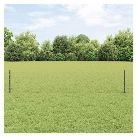 vidaXL Plot s sloupkem Šedá 0,4 x 50 m Ocel a PVC