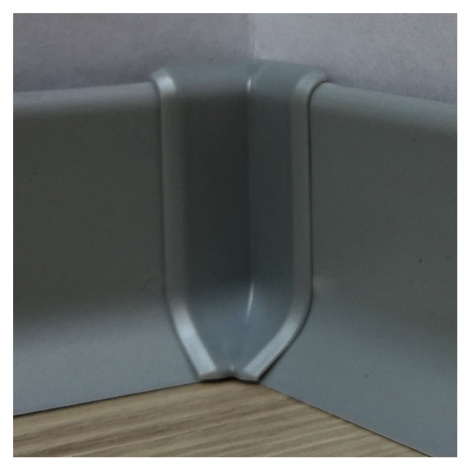 Roh k soklu vnitřní PVC Profil-EU stříbrošedá, výška 40 mm, SKPVCVNIR4ST