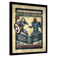 Obraz na zeď - Marvel Comics - Captain America vs Red Skull, 34.5 × 44.3 cm