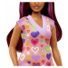 Mattel Barbie modelka - Šaty se sladkými srdíčky