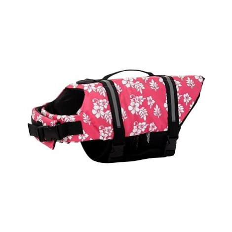 Surtep Plovací reflexní vesta pro psa Flower růžová L