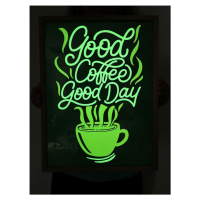 Svítící obraz - Retro Good Coffee formát A4 - Kód: 04925