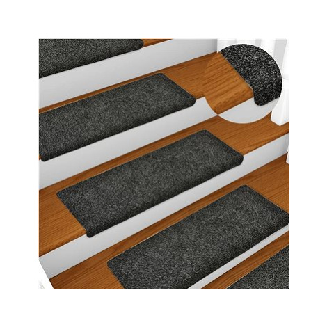 Nášlapy na schody 5 ks šedé 65 x 25 cm vpichované SHUMEE