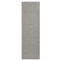 BT Carpet - Hanse Home koberce Běhoun Nature 103533 Silver Grey – na ven i na doma - 80x450 cm