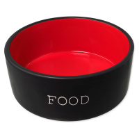 Dog Fantasy Miska keramická FOOD 16x6,5 cm 850 ml černá/červená