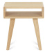 Benlemi Zaoblený dřevěný noční stolek na nožkách LUNA FLO Zvolte kvalitu dřeva: 1. Dubový masiv 