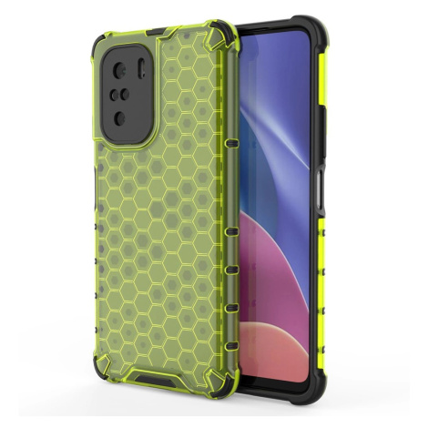 Pancéřové pouzdro Honeycomb s gelovým rámem Xiaomi Redmi K40 Pro+ / K40 Pro / K40 / Poco F3 zele