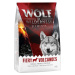 Wolf of Wilderness granule, 4 x 1 kg - 3 + 1 kg zdarma - "Fiery Volcanoes" - jehněčí