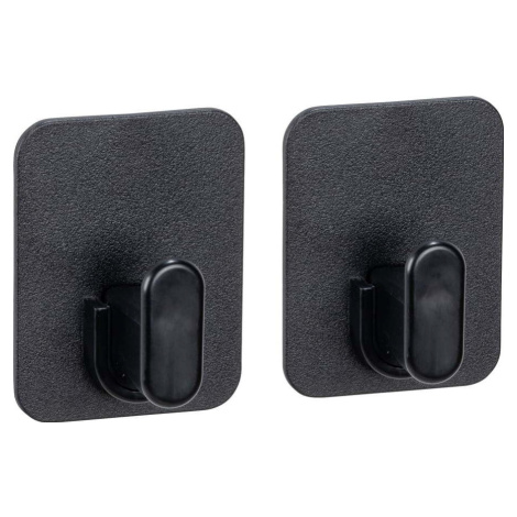 Černé plastové háčky v sadě 2 ks bez vrtání Parma – Allstar