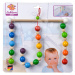 Dřevěný kolotoč nad postýlku Baby Mobile Eichhorn s barevnými kuličkami od 0 měsíců
