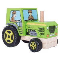 Bigjigs Toys dřevěné hračky - Nasazování traktor