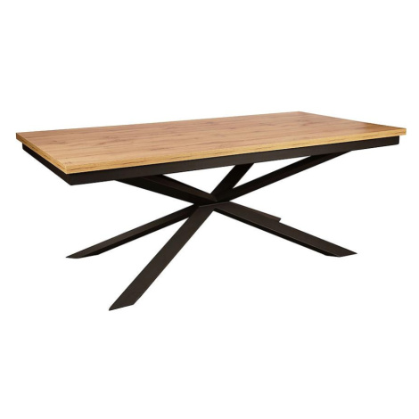 Stůl St-33 160x90+60 dub wotan/černá BAUMAX