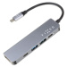 FIXED USB-C HUB Mini 5-portový pro notebooky a tablety šedý