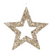 Hvězda, zlatá s glitry, 45 cm