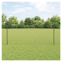 vidaXL Plot s sloupkem Šedá 1 x 25 m Ocel