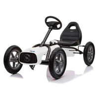 Baby Mix Dětská šlapací motokára Go-kart Buggy, bílá