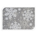 Dekorativní látka Big snowflakes šedá, 21 x 250 cm