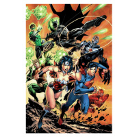 Umělecký tisk Justice League - Charge, 26.7 × 40 cm