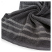 Bavlněný froté ručník s proužky JUDYTA 50x90 cm, černá, 500 gr Mybesthome