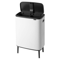 Bílý dotykový ocelový odpadkový koš na tříděný odpad 2x30 l Bo Touch Bin Hi – Brabantia