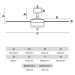 FARO CRUISER S LED stropní ventilátor, bílá s DC motorem SMART