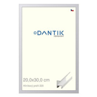 DANTIK rámeček 20 × 30, ALU profil 6220 Bílý matný sklo čiré