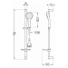 MEXEN/S DB05 posuvný sprchový set, chrom 785054584-00