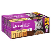 Whiskas Pure Delight Multipack drůbeží ragú v želé 40 × 85 g