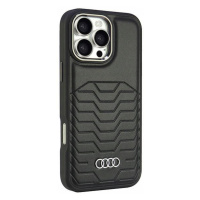 Pouzdro Audi pro iPhone 16 Pro Max 6.9 černé Synthetic Leather MagSafe