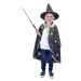 Dětský plášť černý s kloboukem čaroděj/ Halloween
