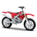 Burago kovový model motorky honda crf450r 1:18 červenobílá