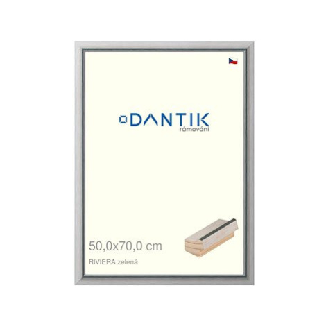 DANTIK rámeček 50 × 70, RIVIERA zelený plexi čiré