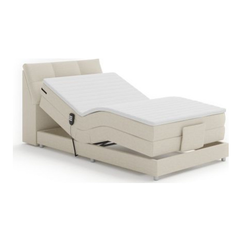 Béžová polohovací postel Chaire Boxspring 120x200 cm FOR LIVING