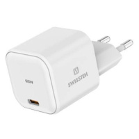 Swissten síťový adaptér GaN 1x USB-C 65W Power Delivery bílý