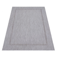 Šňůrkový koberec Relax ramka stříbrný