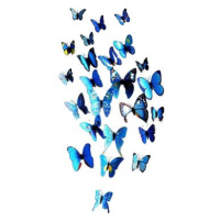 Sada modrých dekoračních motýlů 12ks