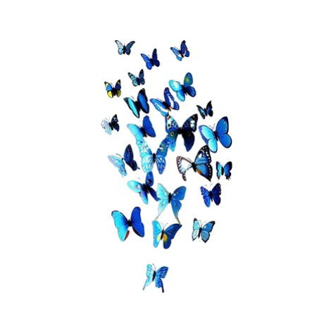 Sada modrých dekoračních motýlů 12ks Takeitshop