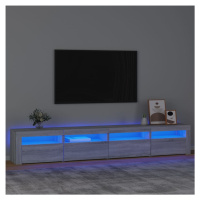 vidaXL TV skříňka s LED osvětlením šedá sonoma 240x35x40 cm