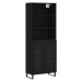 vidaXL Skříň highboard černá 69,5 x 34 x 180 cm kompozitní dřevo