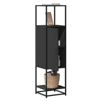 vidaXL Skříň highboard černá 35,5x35x139 cm kompozitní dřevo a kov