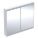 Geberit ONE - Zrcadlová skříňka s LED osvětlením, 1050x900x150 mm, 2 dvířka, vestavná, bílá 505.