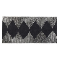 Bavlněný koberec 80 x 150 cm černý/bílý BATHINDA, 303209