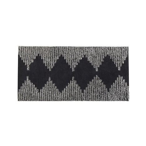 Bavlněný koberec 80 x 150 cm černý/bílý BATHINDA, 303209 BELIANI