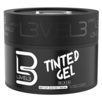 L3VEL3 Tinted Gel - černý gel na vlasy se schopností krytí šedin a střední fixací, 250 ml