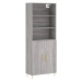 vidaXL Skříň highboard šedá sonoma 69,5 x 34 x 180 cm kompozitní dřevo