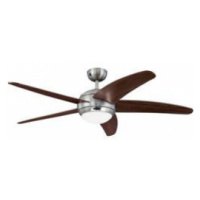 Stropní ventilátor Westinghouse Bendan, 5 lopatek, Ø 132 cm, hnědá/hliník