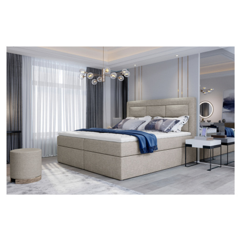 Boxspring KORBELA 01 140x200, krémová látka ELTAP