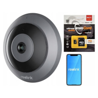 Reolink Fisheye W520 WiFi 5/2,4 GHz 6MP SuperHD 2K+ 360° kamera 64GB Karta